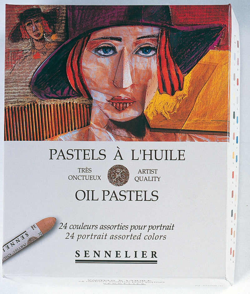 Sennelier Oil Pastels Cardboard Set - 24-colors Portrait Pastels & Chalks Art Nebula