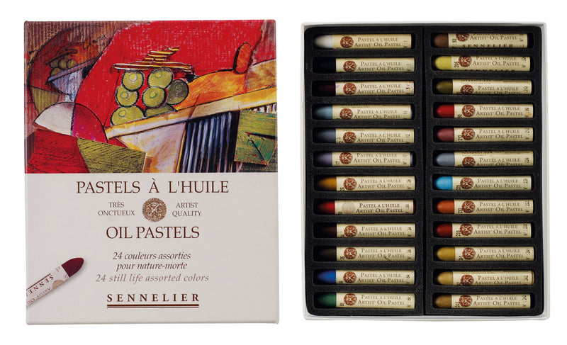 Sennelier Oil Pastels Cardboard Set - 24-colors Still Life Pastels & Chalks Art Nebula