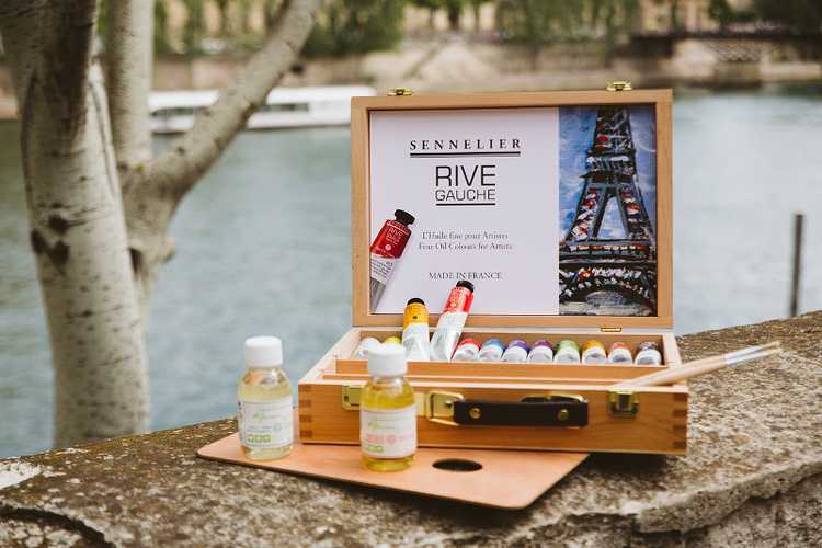 Sennelier Rive Gauche Oil Paint Discovery Wooden set - 12 color 40-ml Tubes Oil Paint Art Nebula