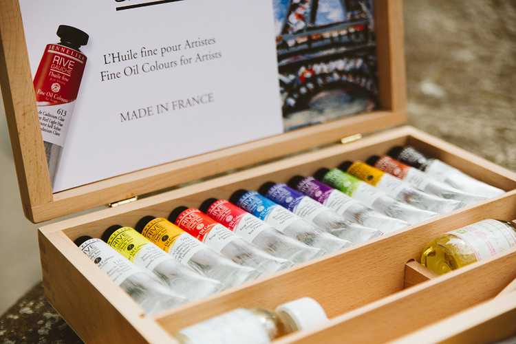 Sennelier Rive Gauche Oil Paint Discovery Wooden set - 12 color 40-ml Tubes Oil Paint Art Nebula