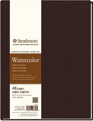 Strathmore Artist Papers 140 lb. (300 gsm) Watercolor Art Journal 48 Page Hardbound Book Sketchbooks & Journals Art Nebula