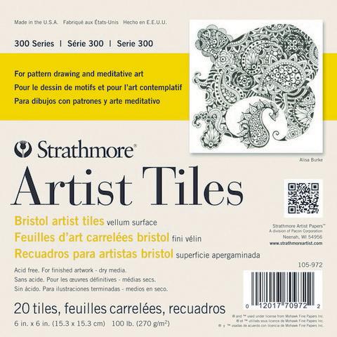 Strathmore Artist Papers 300 Series Bristol Artist Tiles 30 sheets 6" x 6" Bristol, Vellum, & Marker Pads & Sheets Art Nebula