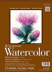 Strathmore Artist Papers 400 series 140 lb. Watercolor Paper 12 Sheet Spiral Bound Pad Sketchbooks & Journals Art Nebula