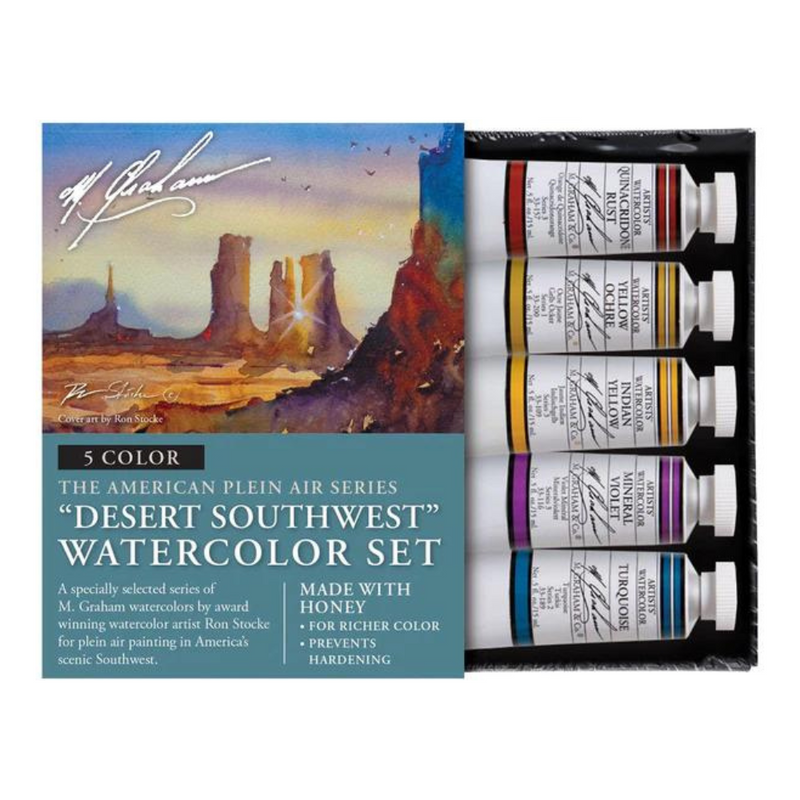 M. Graham & Co. Desert Southwest 0.5 oz (15 ml) Artists' Watercolor 5 Color Set Watercolor Paint Art Nebula