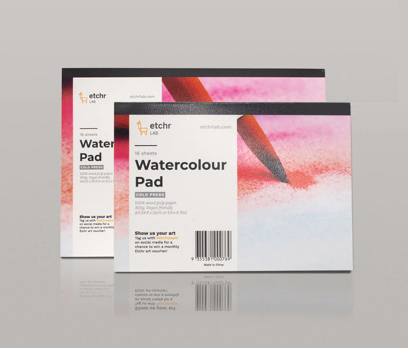 Etchr Lab Wood Pulp Paper Block (Cold Press) Watercolor Pads & Blocks Art Nebula